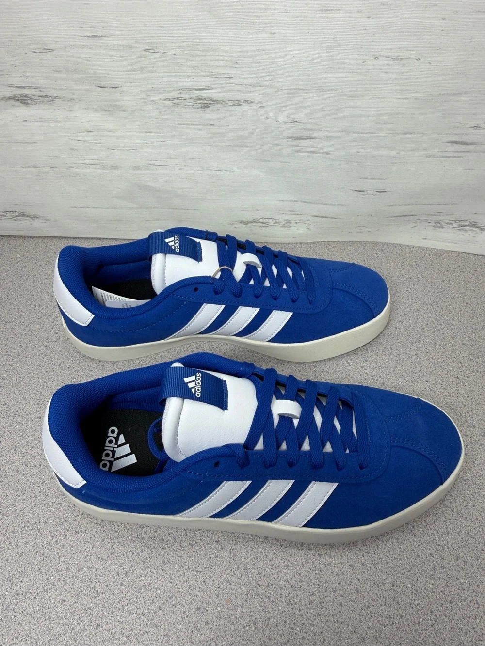 adidas Blue Low-Top Sneakers with White Stripes